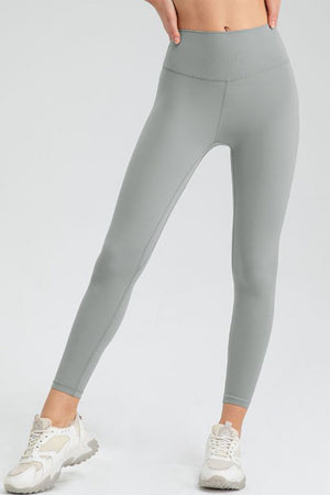Sculpted seam high-waist performance leggings in Dusty Blue with a smooth finish.