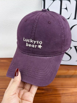 Navy Blue Bear Embroidered Baseball Cap