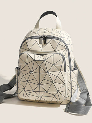 backpack featuring geometric in Gray with PVC Imported Size &amp texture