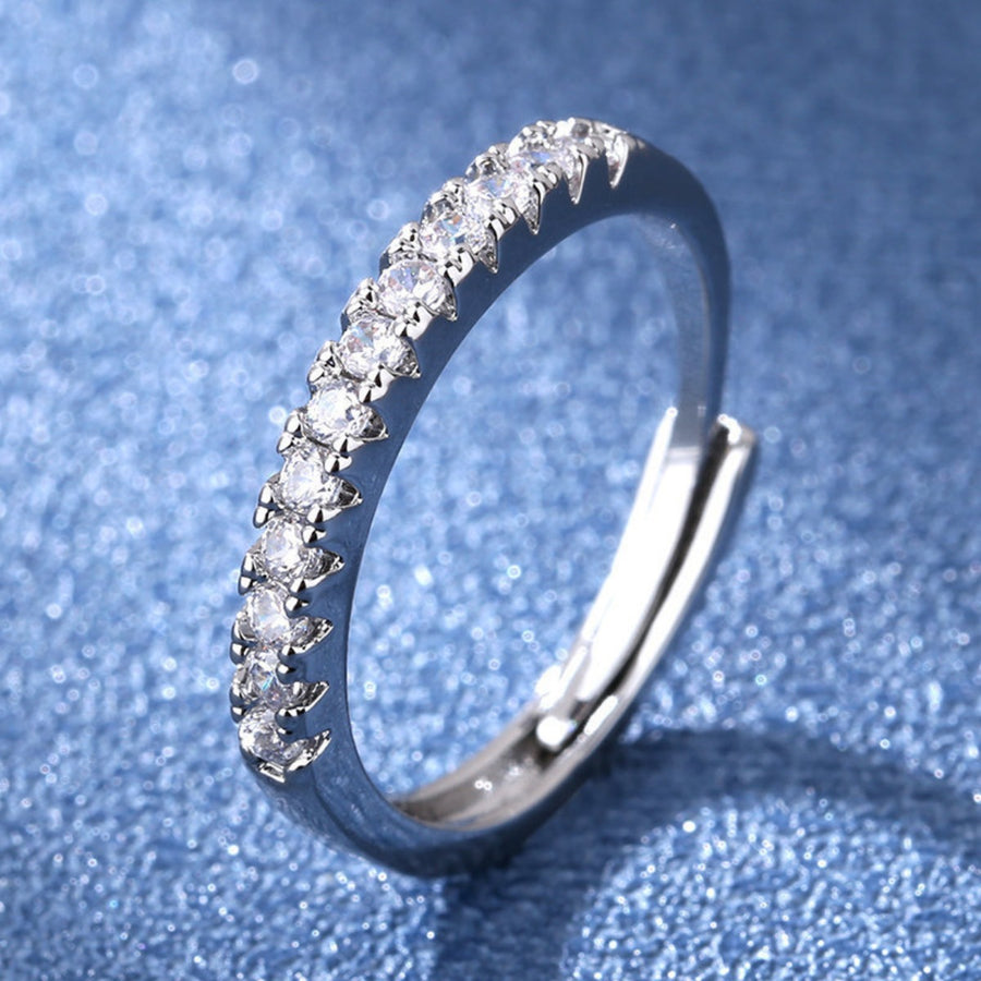 925 sterling silver,Moissanite Care instructions: Avoid wearing during exercise, ring in Silver with band silhouette