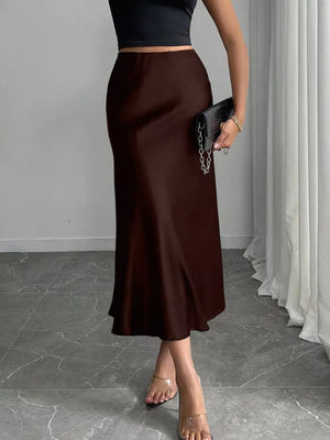 Satin Midi Skirt option 8