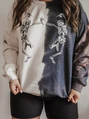 edgy sweatshirt in orange with crew neck