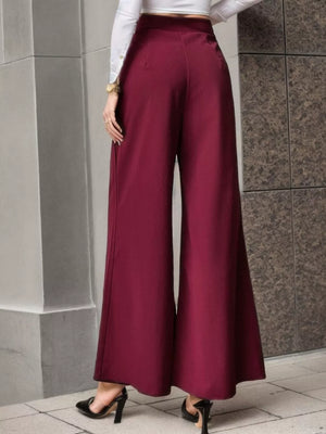 Black High-waisted Wide-leg Pants
