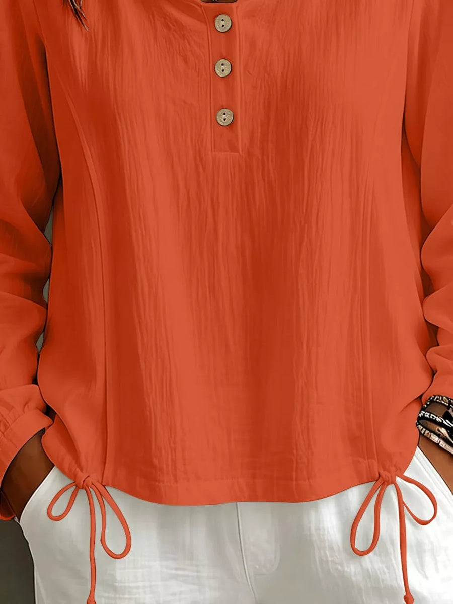Burgundy relaxed blouse with hooded