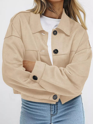 rust jacket with pocketed and long sleeve