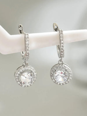 18K Gold-Plated,Stainless Steel,Zircon Care instructions: Avoid wearing during e earrings in Silver with drop silhouette