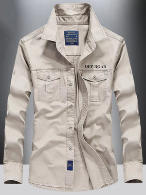 Men S Plus Size Button Up Long Sleeve in Rice White