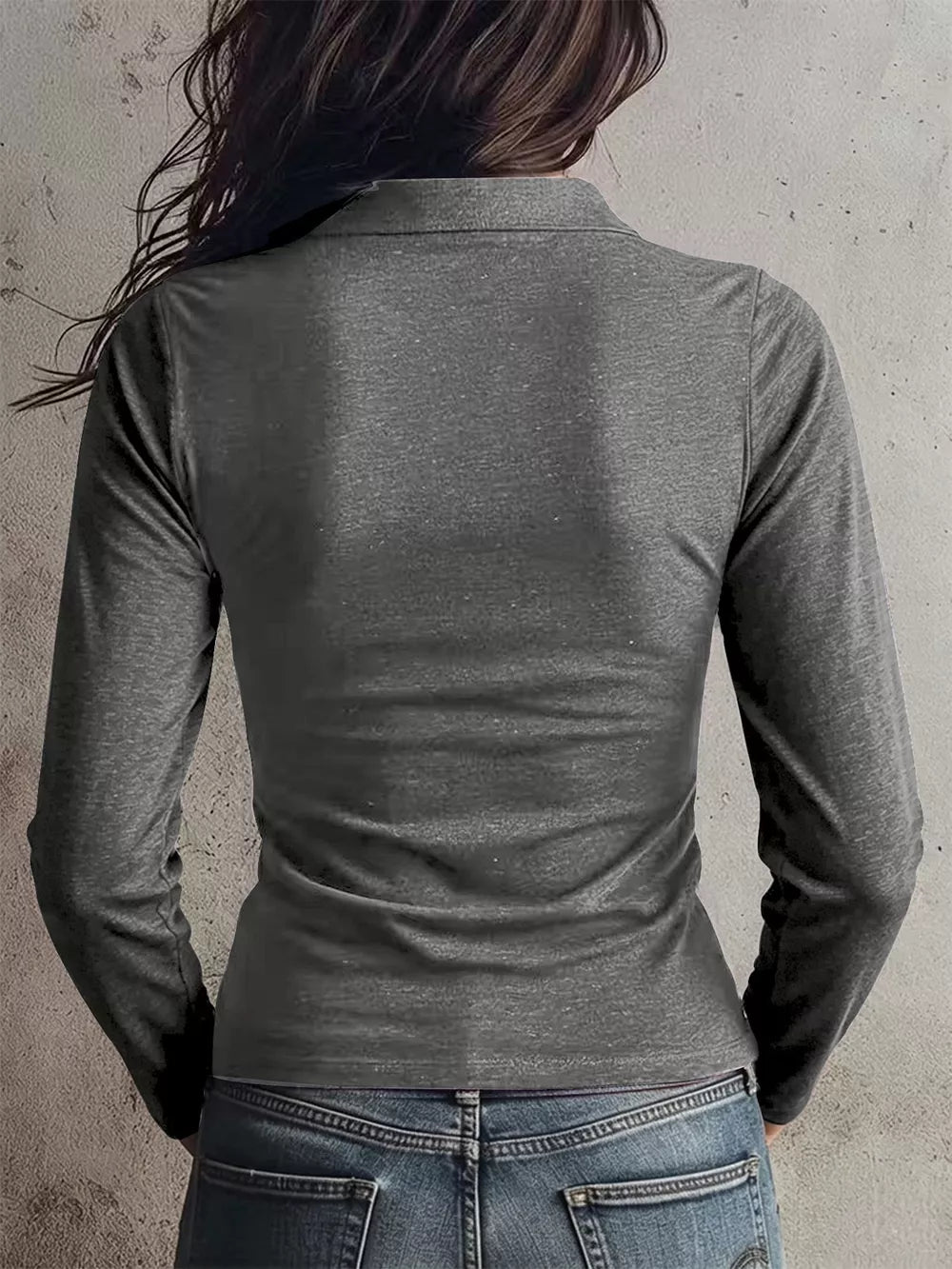 classic t-shirt in Dark Blue with collared