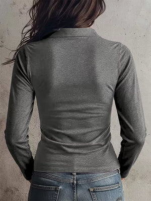 classic t-shirt in Dark Blue with collared