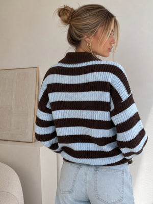 Red pullover sweater with hip-length and pullover