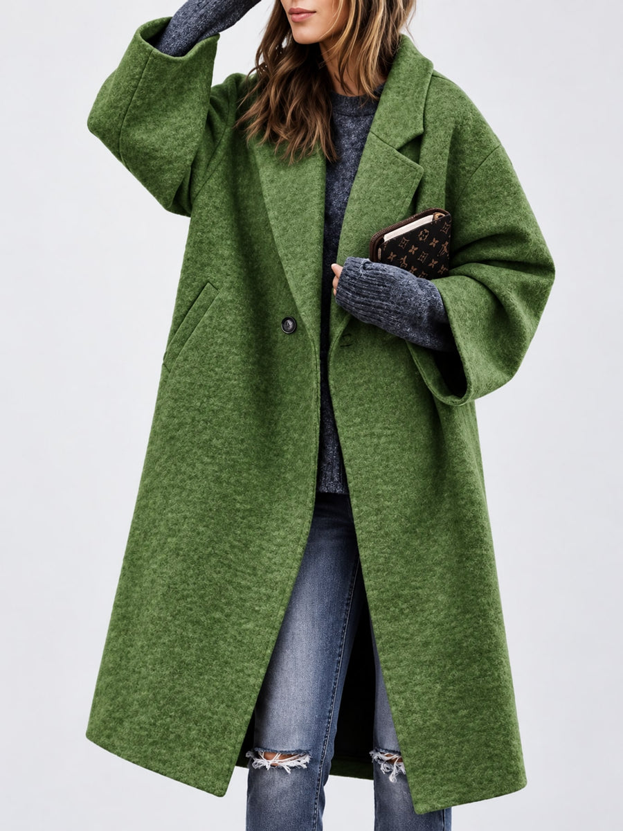 overcoat in Dark Green