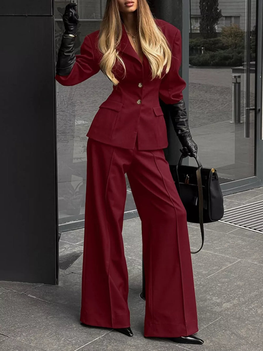 Wine Red with Two-Piece Sets 5