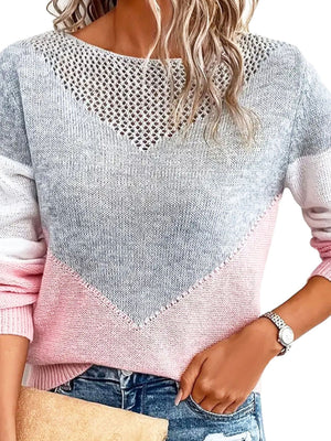 100% polyester Care instructions: Machine wash cold pullover sweater in blush pink with regular silhouette