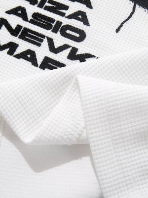 t-shirt in White with graphic-print and graphic print