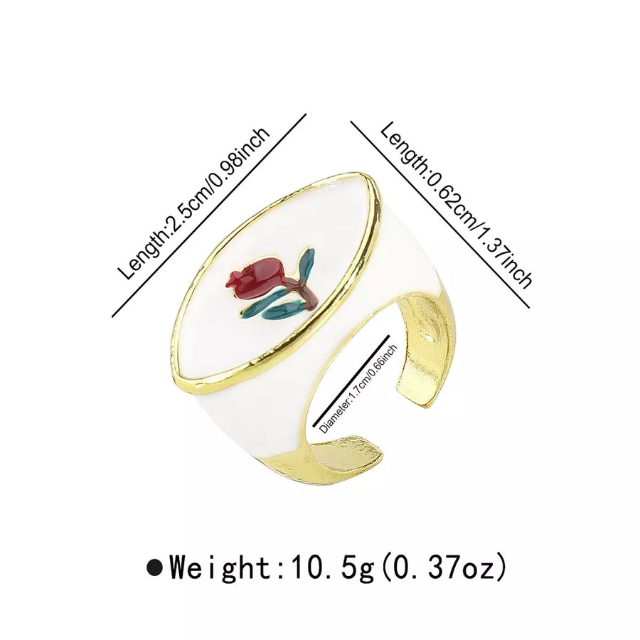 18k Gold-plated Open Ring in Style A with 18K gold-plated