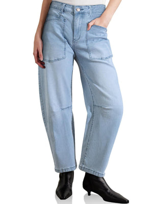 White wide-leg jeans