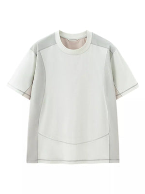 Relaxed fit t-shirt in Coconut Milk White with contrast stitching detail and crew neck.
