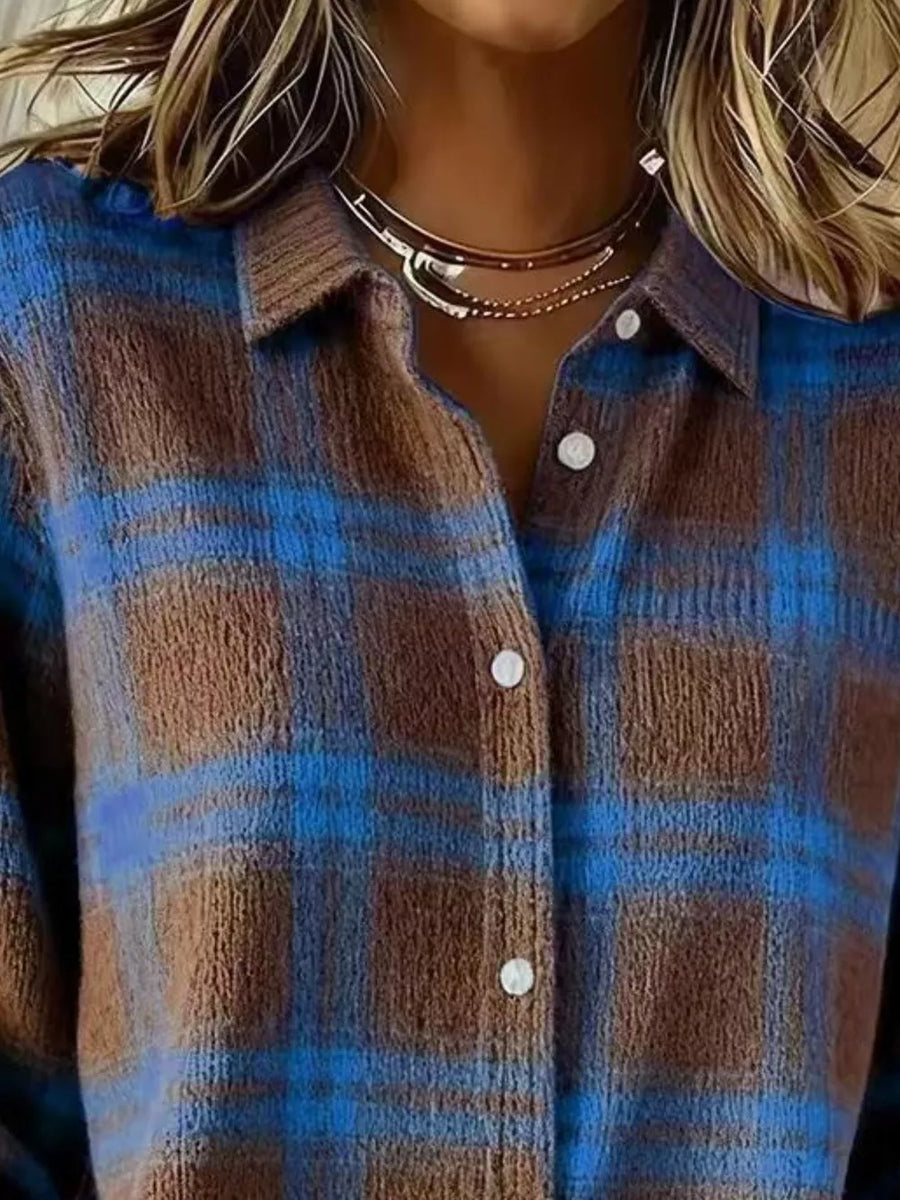 cardigan featuring plaid in Khaki with 100% polyester Care instructions: Machine wash cold texture