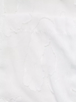 button-down shirt in White with buttoned and hip-length