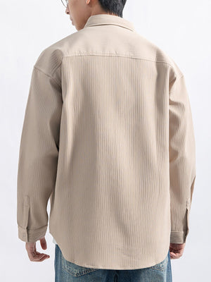 modern button-down shirt in black with collared