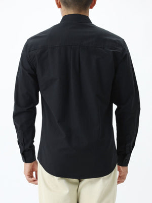 classic button-up shirt in White with collared