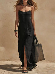 Olive maxi dress with maxi and pullover