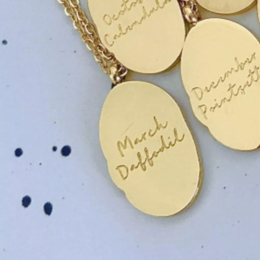necklace featuring floral in gold with 18K Gold-Plated,Stainless Steel Care instructions: Avoid wearing during exercise