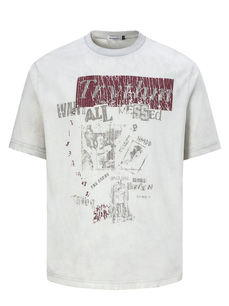 95%cotton,5%spandex Care instructions: Machine wash cold t-shirt in gray with oversized silhouette