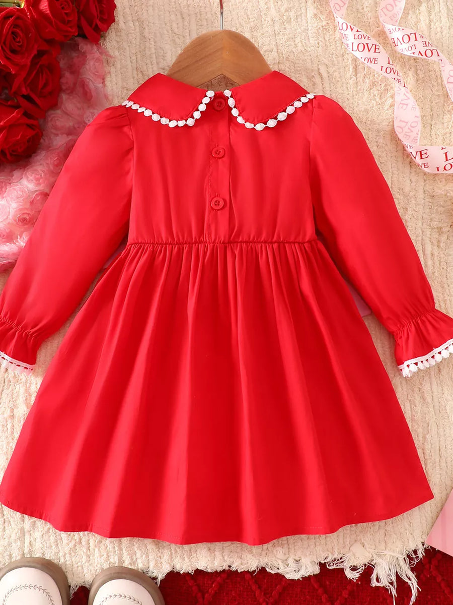 Children's Bow Long Sleeve Dress option 6