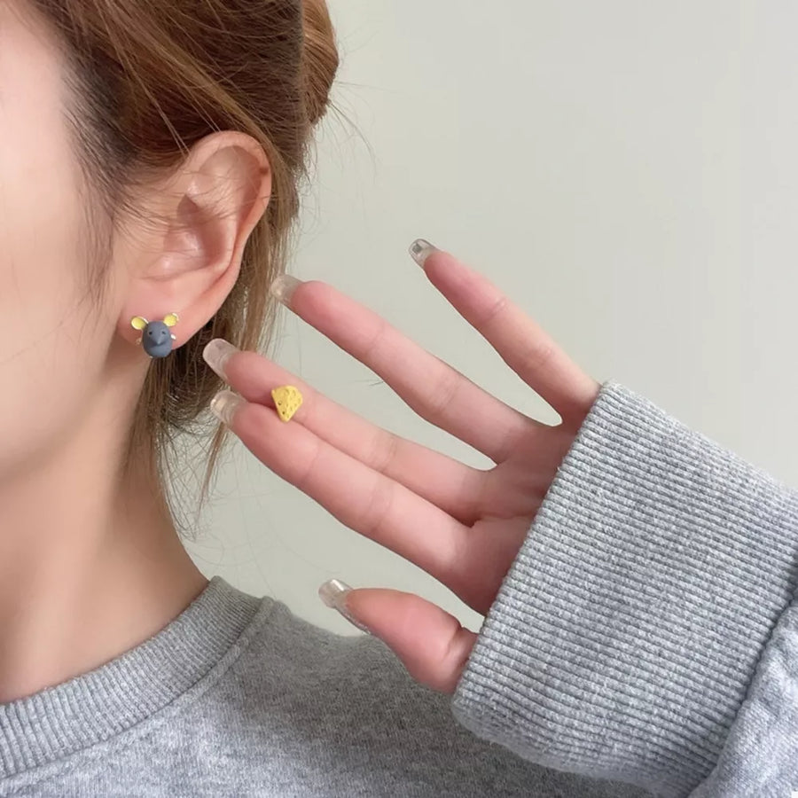 earrings featuring novelty in yellow with 18K Gold-Plated, Acrylic, Zinc alloy Care instructions: 1 texture