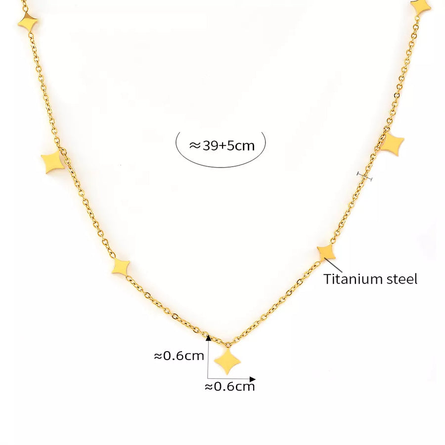 necklace in Style B with geometric and layered