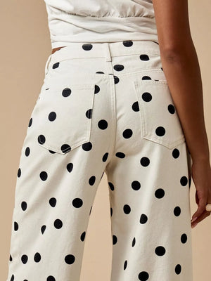 wide-leg jeans in chocolate brown with pocketed and full-length
