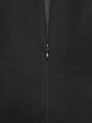 gothic maxi dress in Black with mock neck