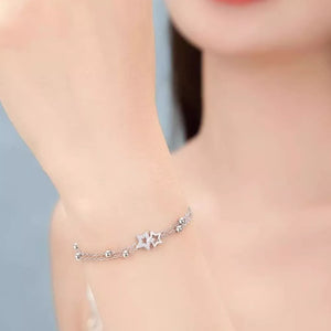 bracelet in Silver with geometric and zircon embellishment
