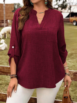 Off-white relaxed blouse with collared