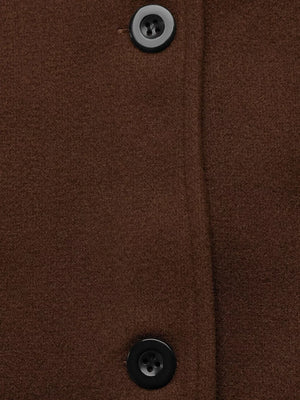 Coffee Brown relaxed overcoat with collared