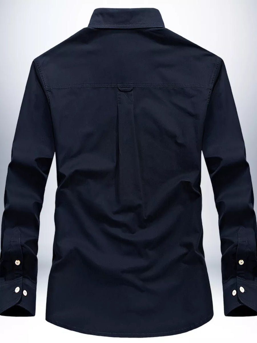 Khakis Men S Plus Size Button Up Long Sleeve