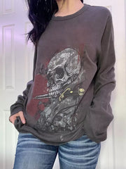 Brown t-shirt with hip-length and pullover
