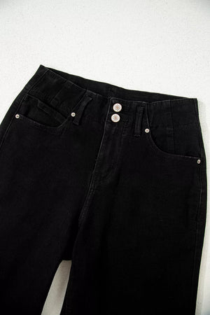 2-button High Waist Flared Jeans option 8