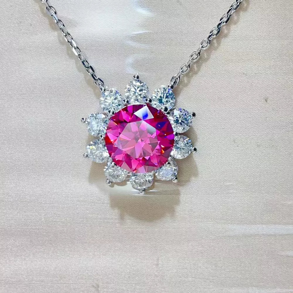 necklace in hot pink featuring pendant and pendant necklace fit