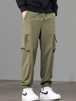 95%polyester,5%spandex Care instructions: Machine wash cold joggers in Khaki with tapered silhouette