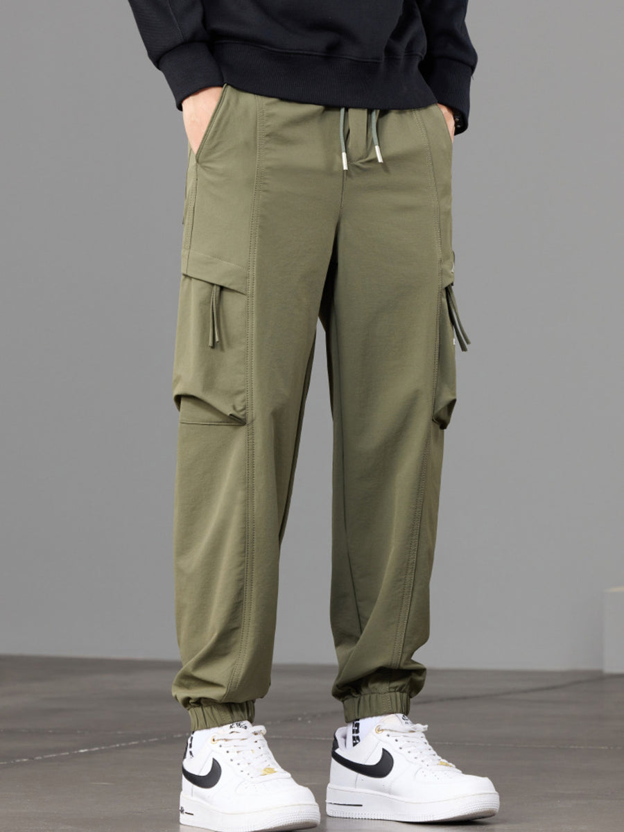 95%polyester,5%spandex Care instructions: Machine wash cold joggers in Khaki with tapered silhouette