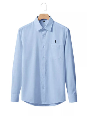 Men's Slim Fit Button Up Shirt Plus Size in Black