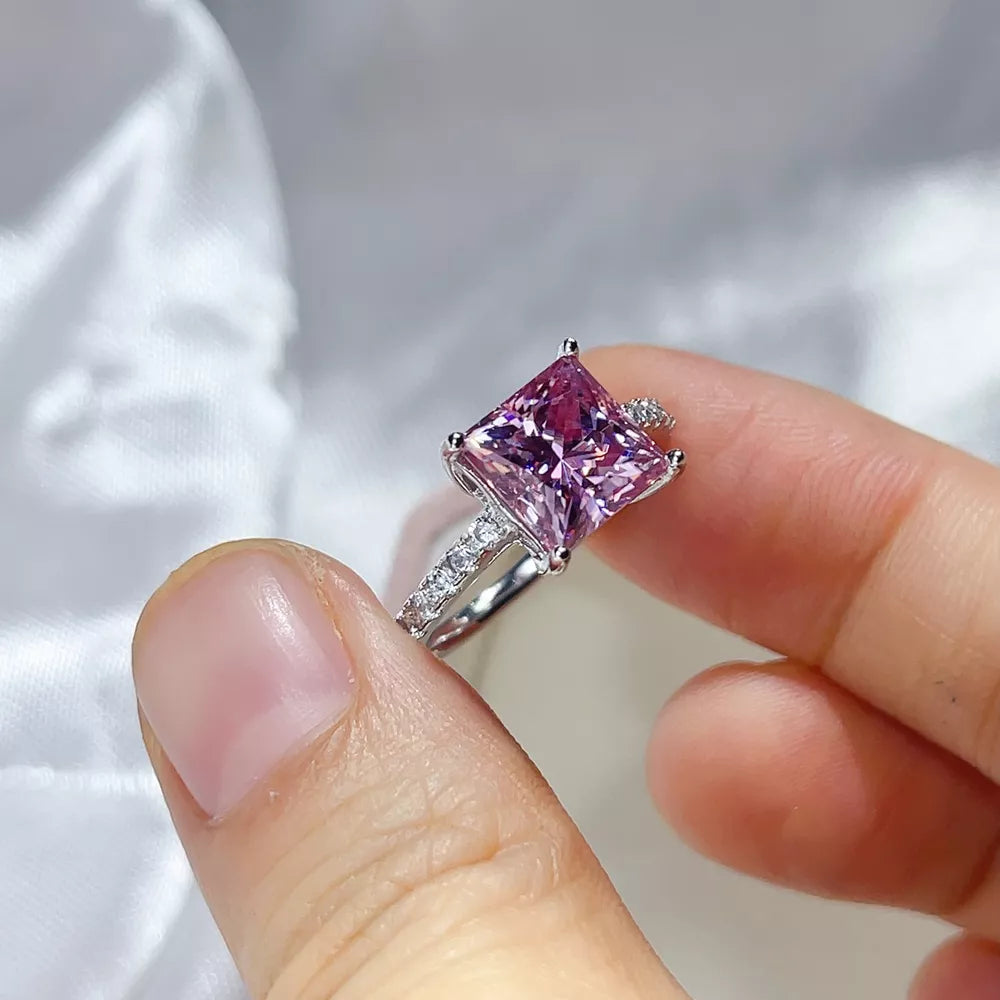 2 Carat 925 Sterling Silver Moissanite Ring in this colorway