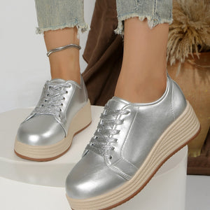 silver sneakers