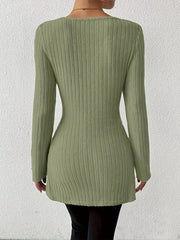 modern wrap top in Sage with v-neck