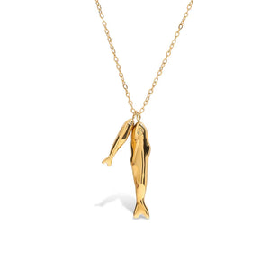 18k Gold-plated Bar Pendant Necklace in gold with delicate chain