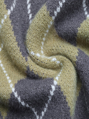 olive green regular pullover sweater with collared