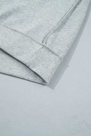 Gray oversized sweatshirt with mock neck