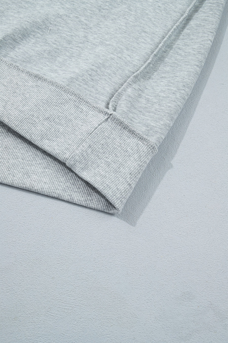 Gray oversized sweatshirt with mock neck